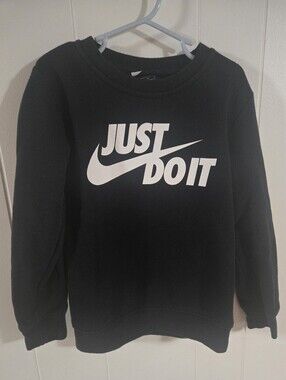 Nike Black 'Just Do It' Sweatshirt - Size 6